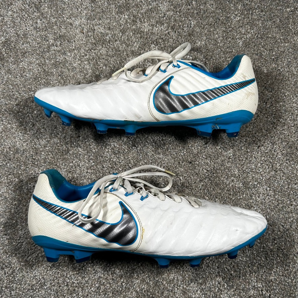 Nike Tiempo Legend 7 Academy FG White Blue Soccer Cleats AH7241-107 Mens 12